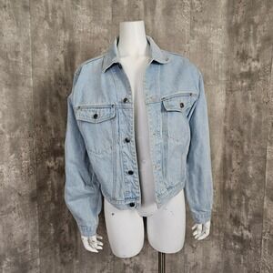 Vintage 90s Unionbay Womens S Light Wash Denim Jacket Cropped Jean Jacket‎